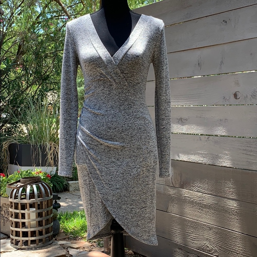 Love Culture Front Slit Grey Dress
